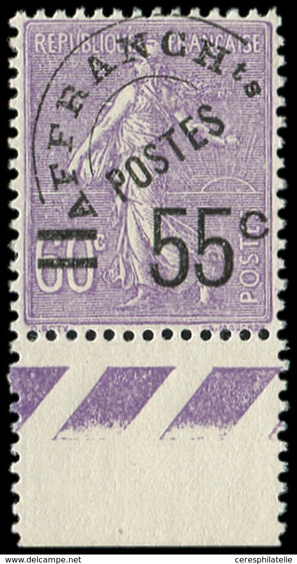 ** PREOBLITERES - 47  Semeuse Lignée, 55c. S. 60c. Violet, TB - 1893-1947