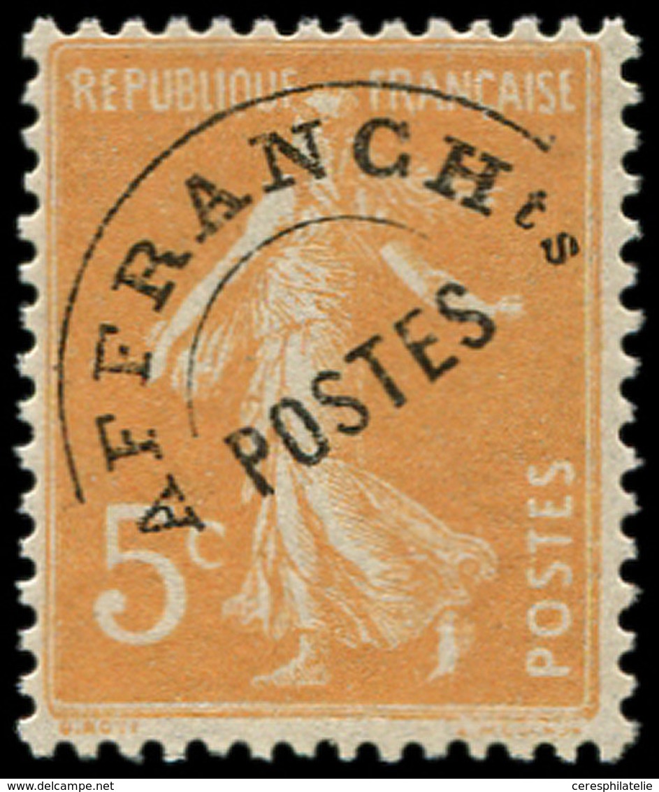 ** PREOBLITERES - 50  Semeuse Camée, 5c. Orange, TB - 1893-1947
