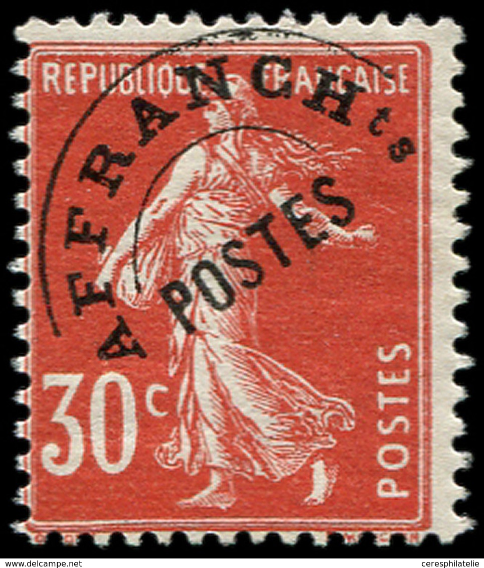 ** PREOBLITERES - 58  Semeuse Camée, 30c. Rouge, TB - 1893-1947