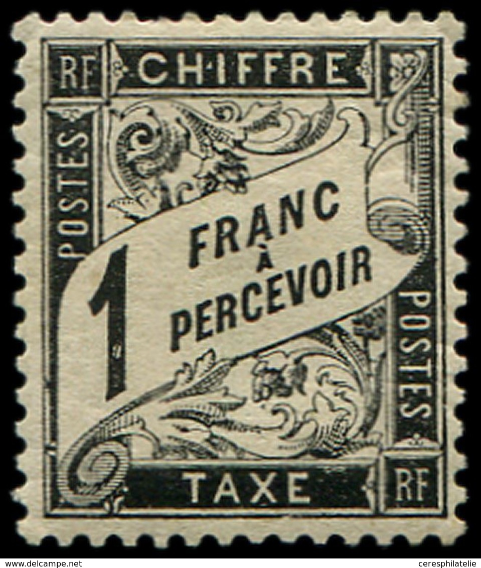 * TAXE - 22   1f. Noir, Une Dent Légèrement Courte, TB. Br - 1859-1959 Covers & Documents