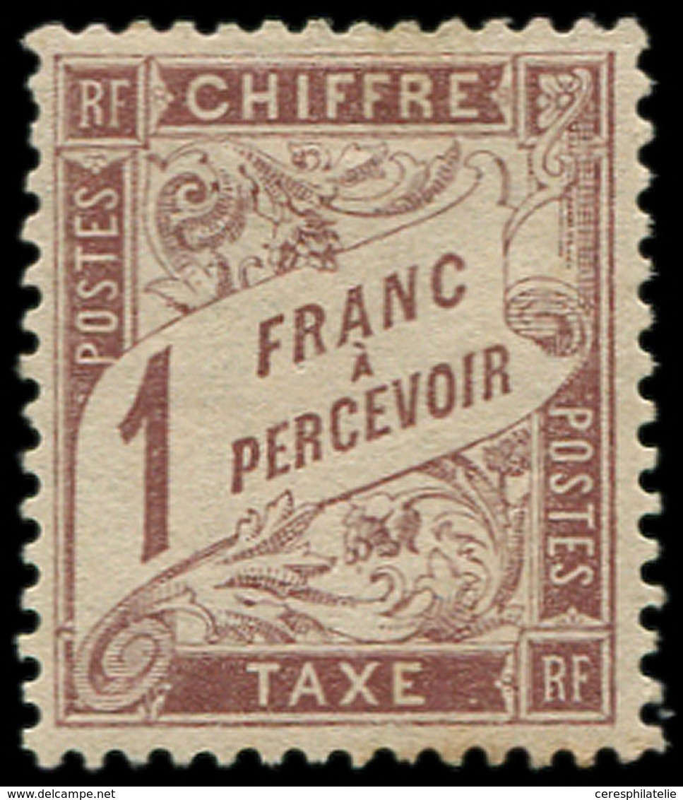 * TAXE - 25   1f. Marron, Ch. Un Peu Forte, Mais Très Bon Centrage, TB - 1859-1959 Covers & Documents