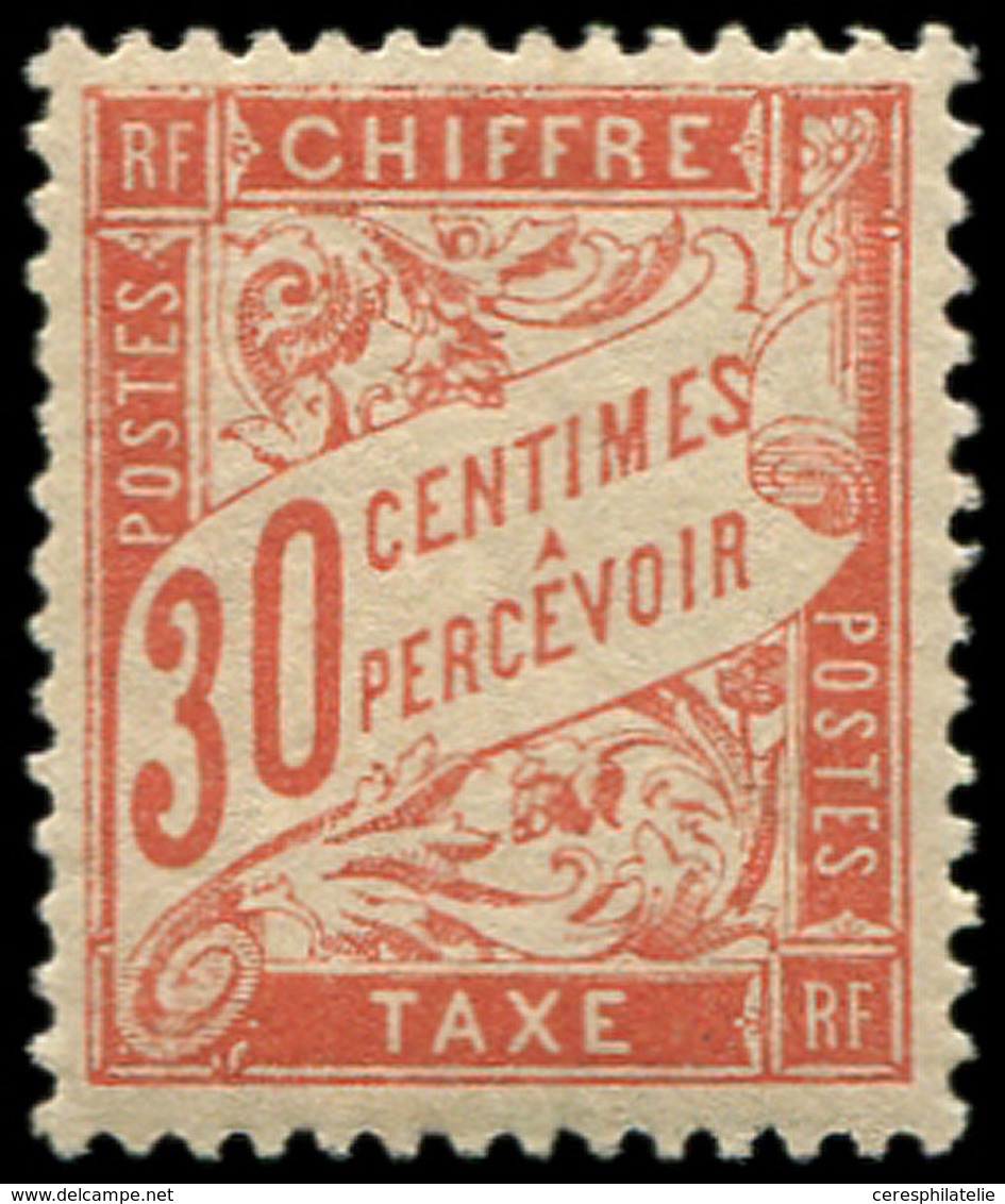 * TAXE - 34  30c. Rouge-orange, Infime Ch., Bon Centrage, TTB - 1859-1959 Covers & Documents