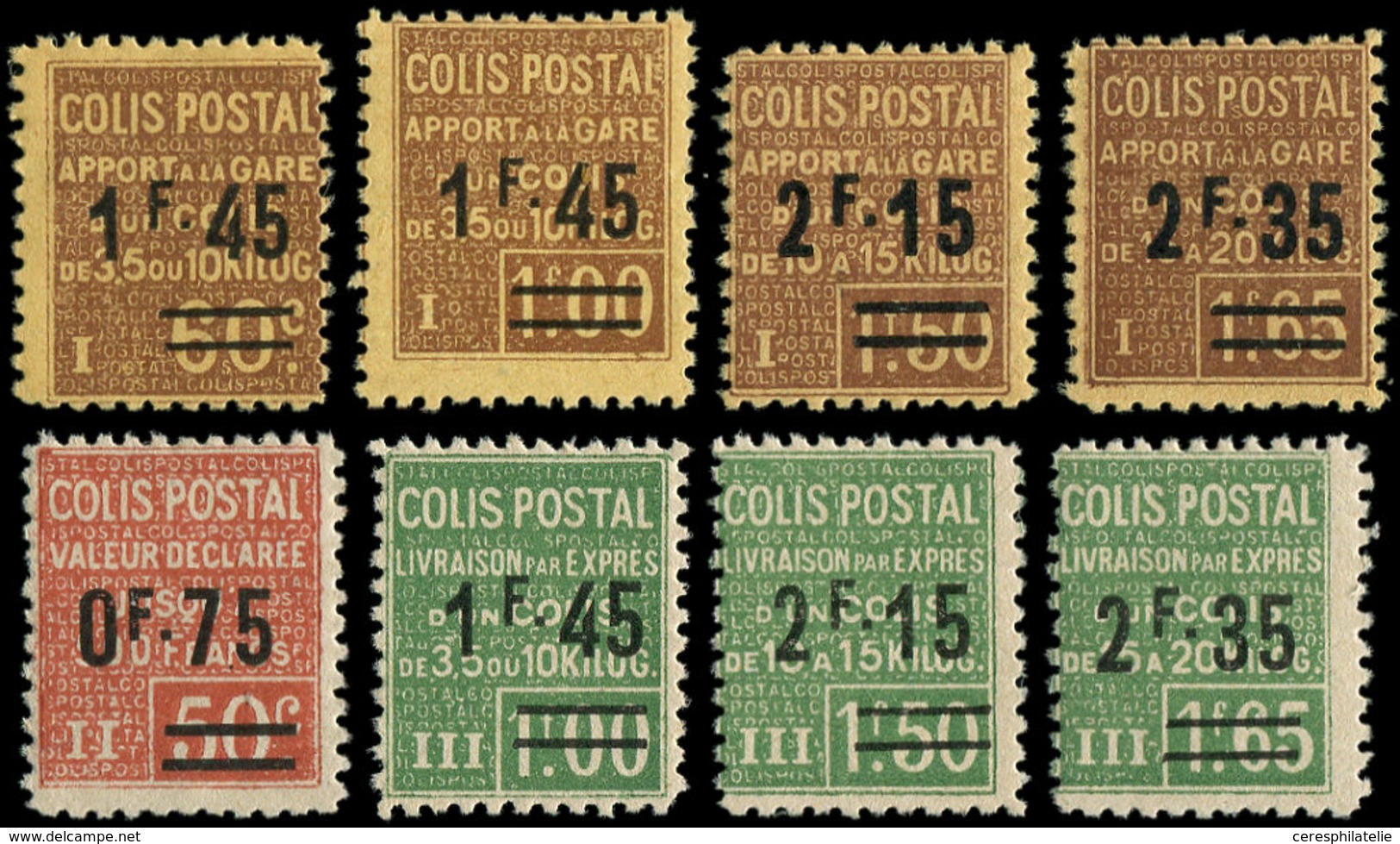 * COLIS POSTAUX - 88/94 Série De 1928 Surchargée, TB - Mint/Hinged