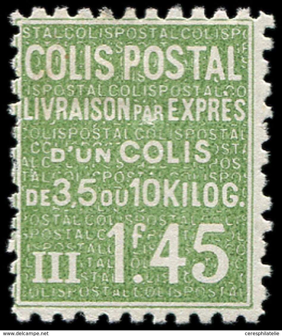 * COLIS POSTAUX - 99   1f45 Vert-jaune, TB - Mint/Hinged