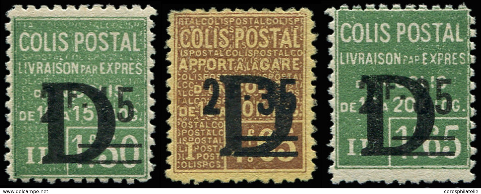 * COLIS POSTAUX - 131, 139 Et 141, Surchargés D, TB - Neufs