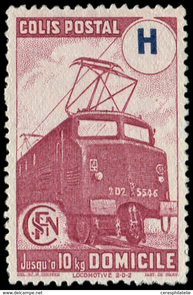 (*) COLIS POSTAUX - 224A Type Locomotive, H Lie De Vin, TB, Cote Et N° Maury - Nuevos