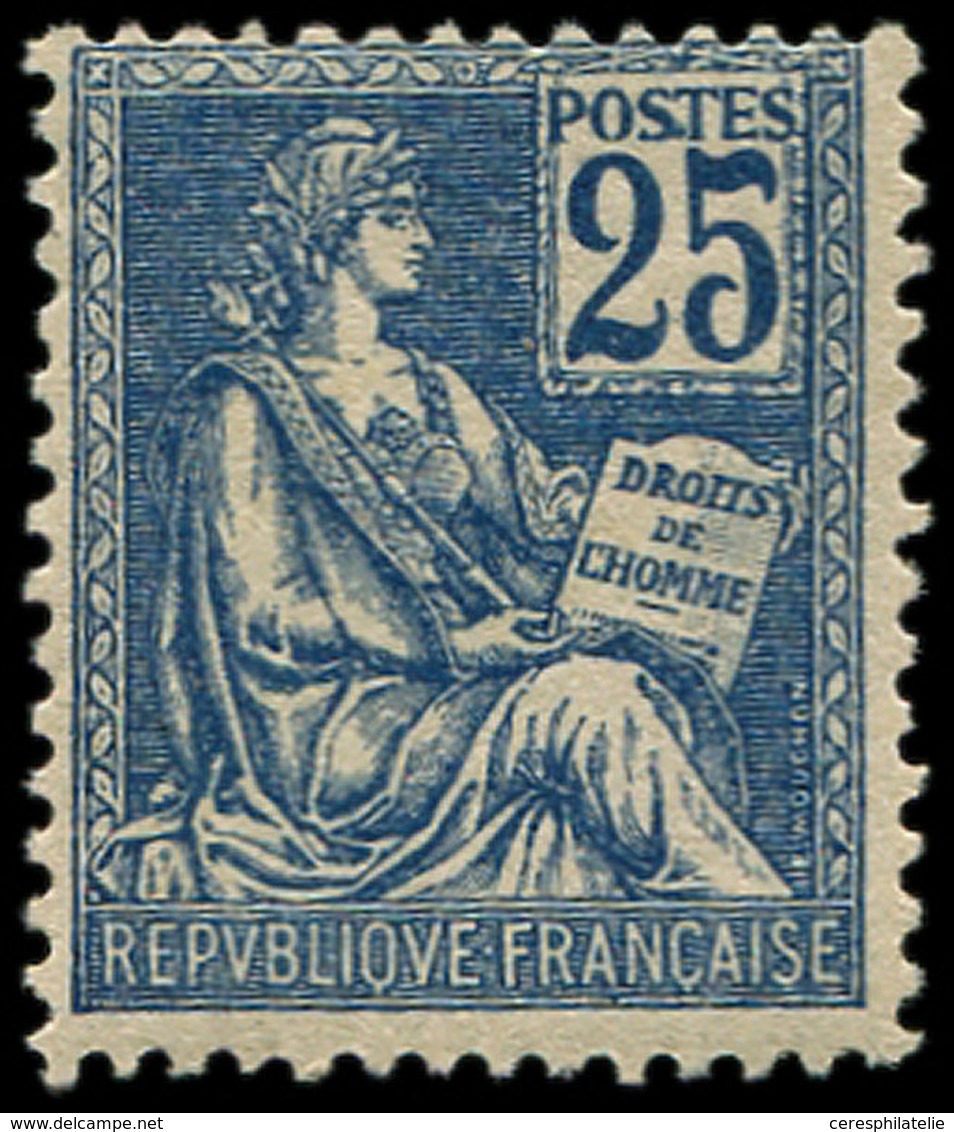 ** VARIETES - 118   Mouchon, 25c. Bleu, POINT Entre Le S Et Le T De Postes, TB - Unused Stamps