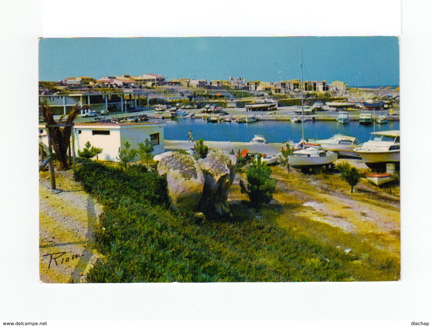 Sur Carte Postale De Corse Flamme Ile Rousse Illustrée Citadelle De Calvi. CAD 1973 Ile Rousse Corse. (3208) - Oblitérations Mécaniques (flammes)