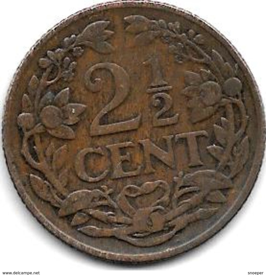 *netherlands 2,5 Cents 1915 Km 134  Vf - 1 Cent