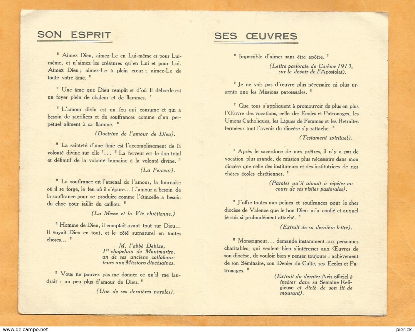 CARTE MEMOIRE  MORTUAIRE GENEALOGIE FAIRE PART DECES EMMANUEL MARTIN DE GIBERGUES EVEQUE DE VALENCE   1855-1919 - Overlijden