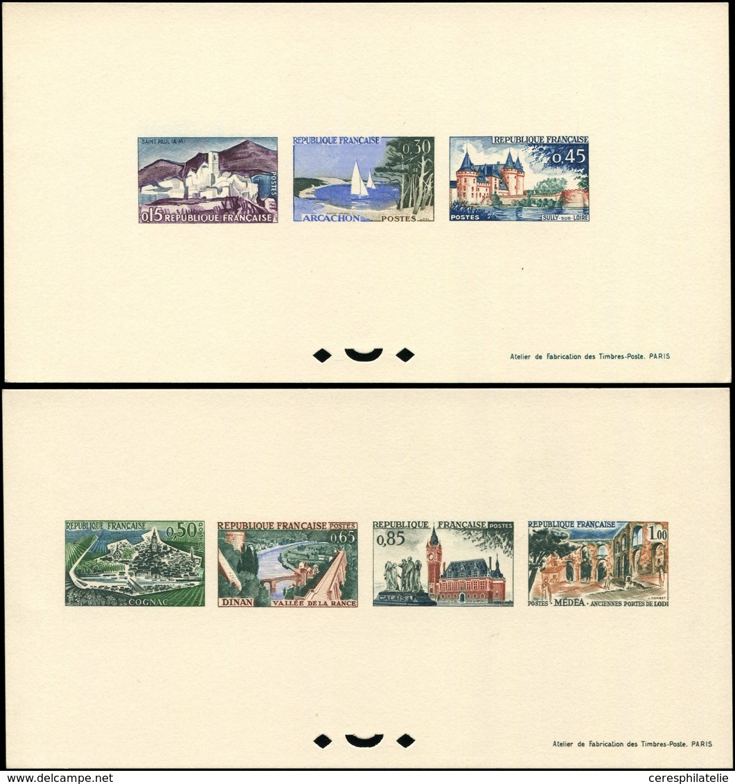 EPREUVES DE LUXE - 1311/18 (sf. 1317) Sites Et Monuments 1961, 2 épreuves Collectives, TB - Luxury Proofs