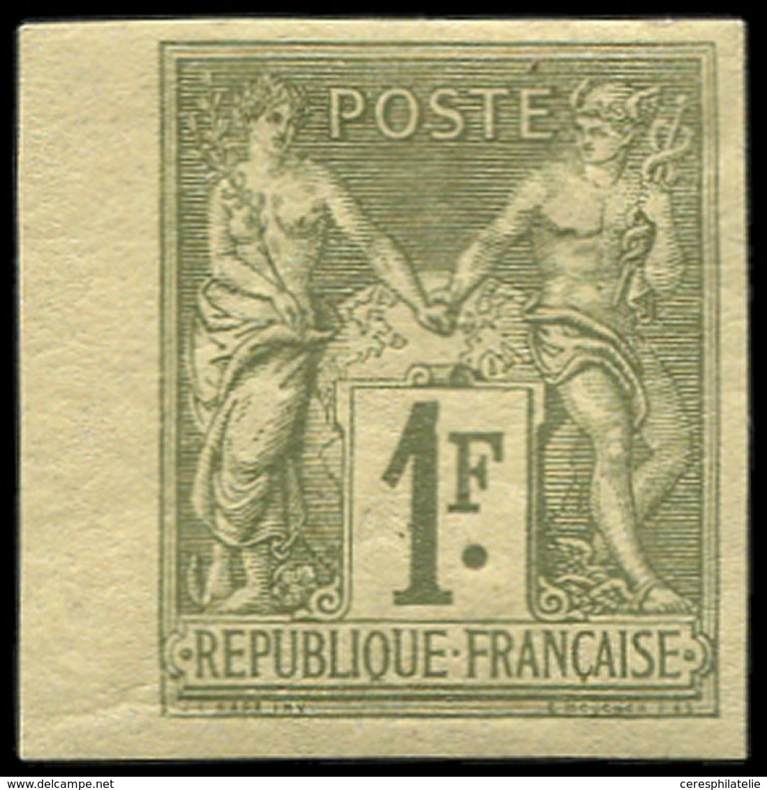 * Colonies Générales - 36A  1f. Vert-bronze, Bdf, TTB - Other & Unclassified