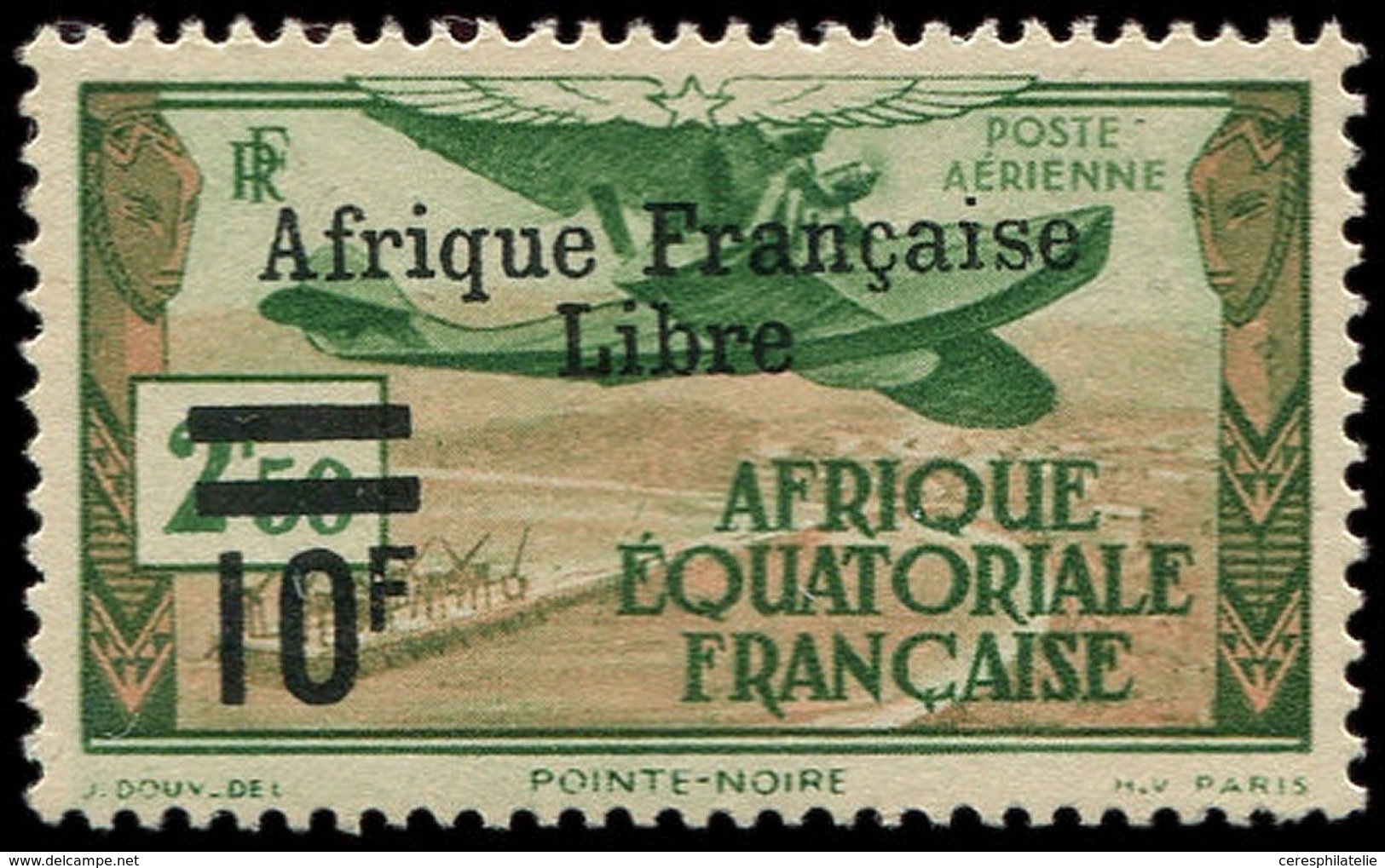 ** A.E.F. PA 20 : 10f Sur 2f.50 FRANCE LIBRE, TB - Other & Unclassified