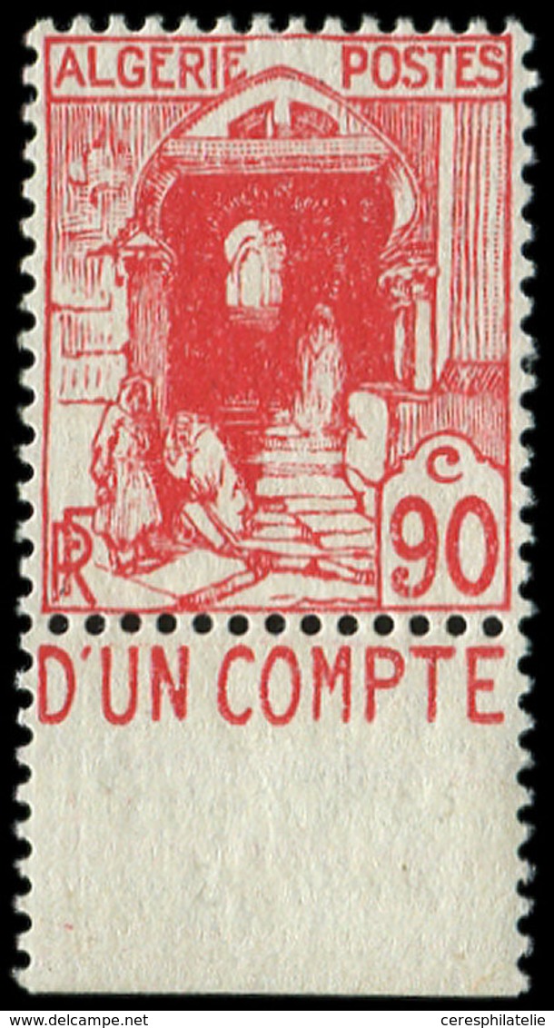 ** ALGERIE 137Aa : 90c. Rouge, Avec Pub, NON EMIS, TB - Briefe U. Dokumente