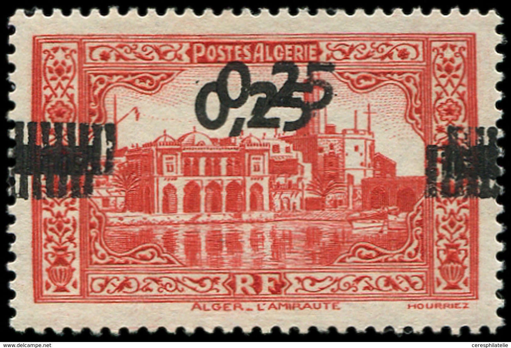 * ALGERIE 144a : 0,25 Sur 50c. Rouge, DOUBLE Surcharge, TB. Br - Covers & Documents