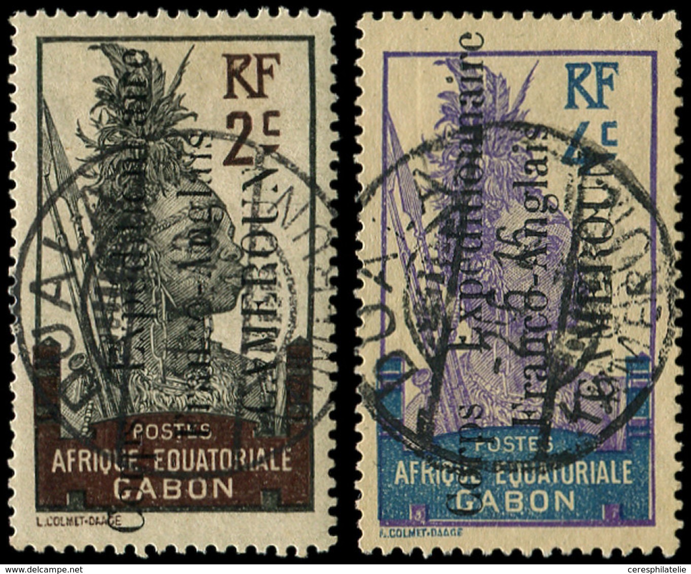 CAMEROUN 39/40 : 2c. Et 4c. De 1915, Obl., TB - Other & Unclassified