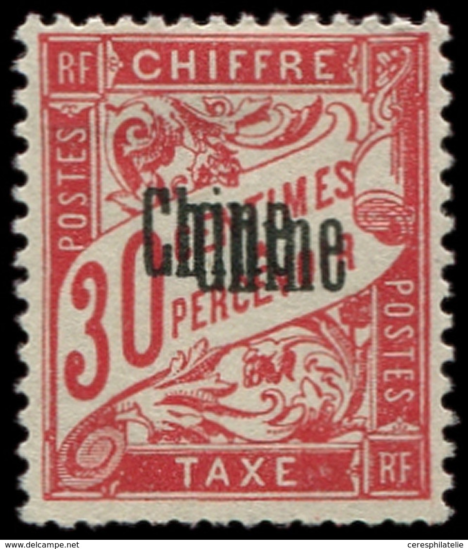 CHINE Taxe 5a : 30c. Rouge Carminé, DOUBLE Surcharge, TB. C - Sonstige & Ohne Zuordnung