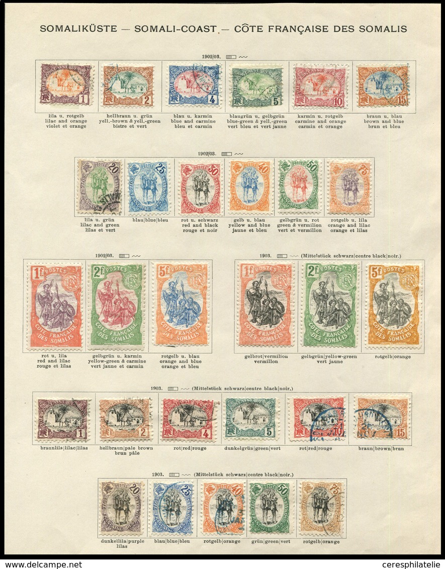 COTE DES SOMALIS 37/52 Et 53/66 : Séries Courantes De 1902-03, Neufs Ou Obl., TB - Altri & Non Classificati
