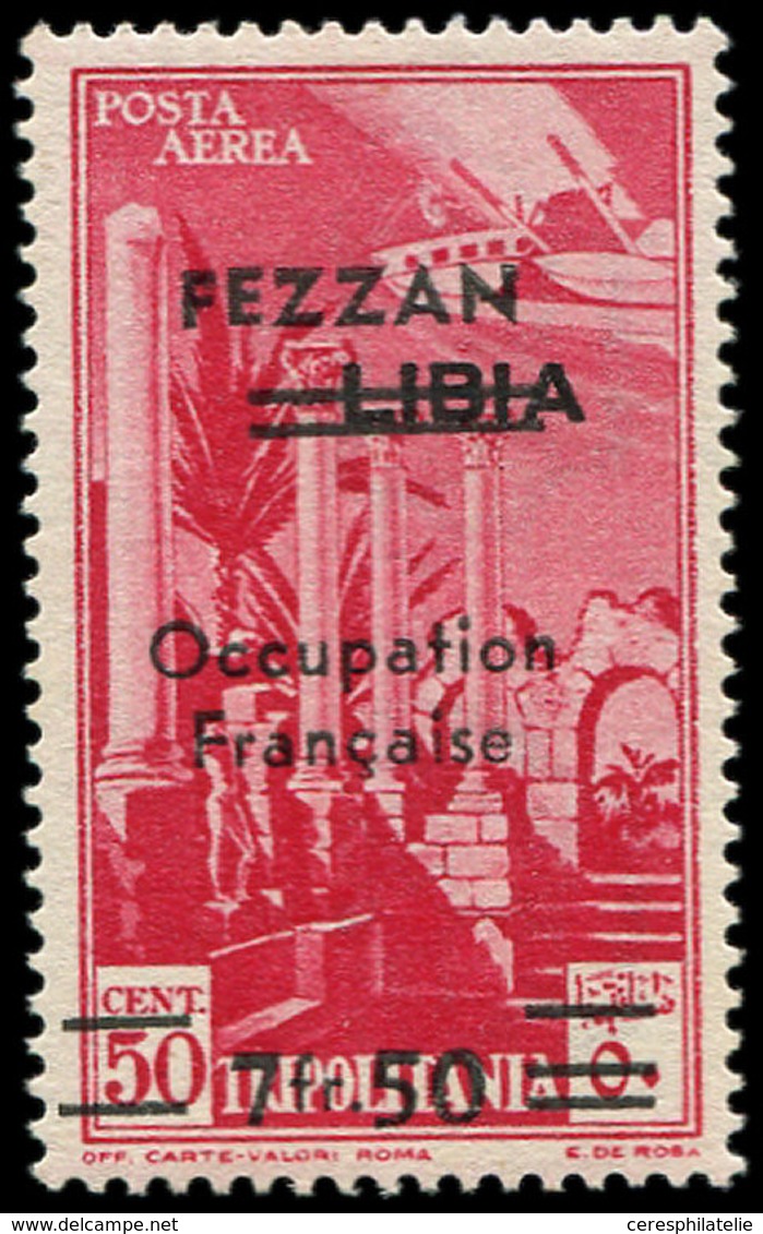 ** FEZZAN PA 2a : 7f50 Sur 50c. Rose Carminé, 2 Barres à Gauche, TB - Altri & Non Classificati