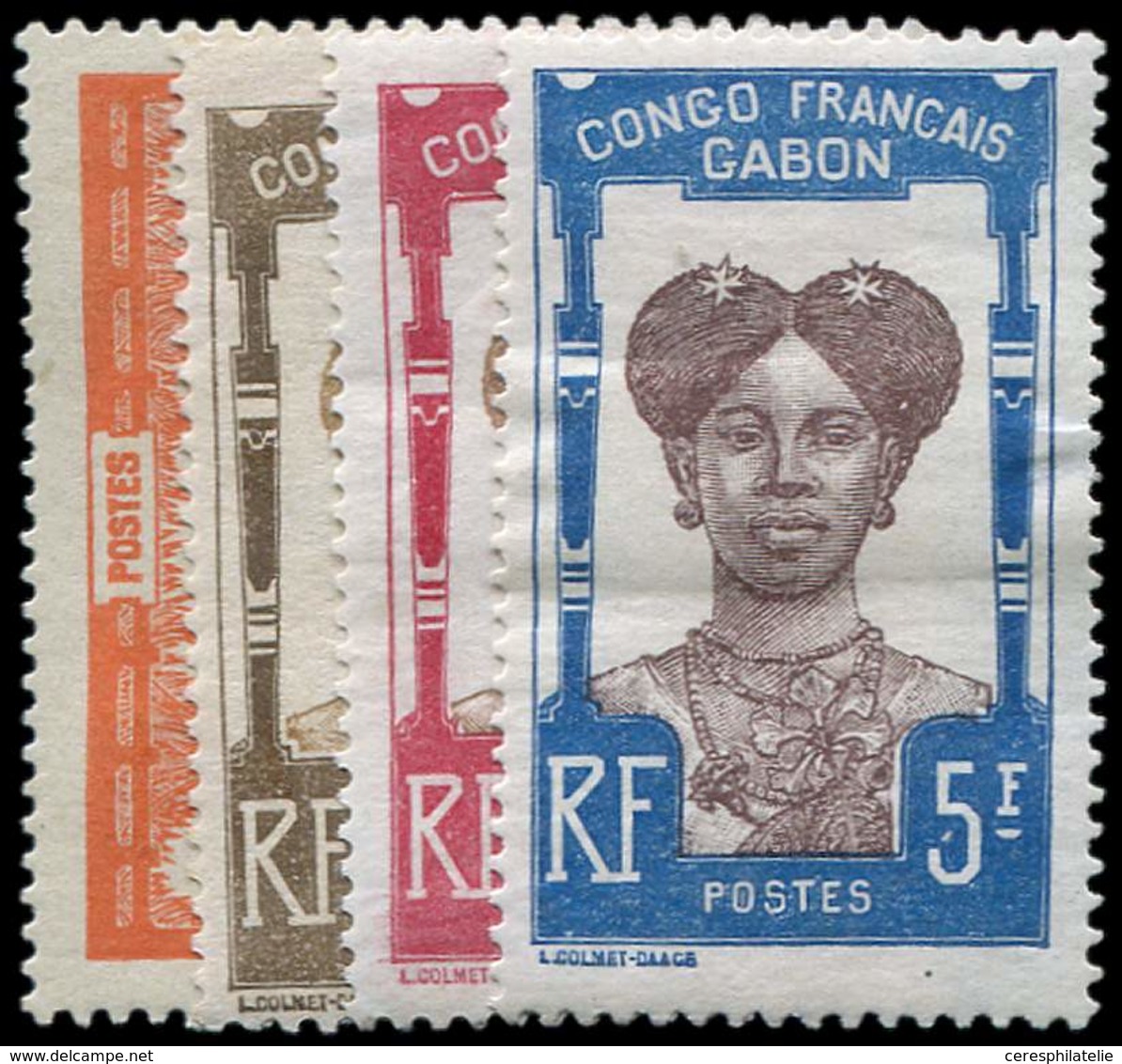 * GABON 33/48 : Légende Congo Français-Gabon, La Série TB - Other & Unclassified