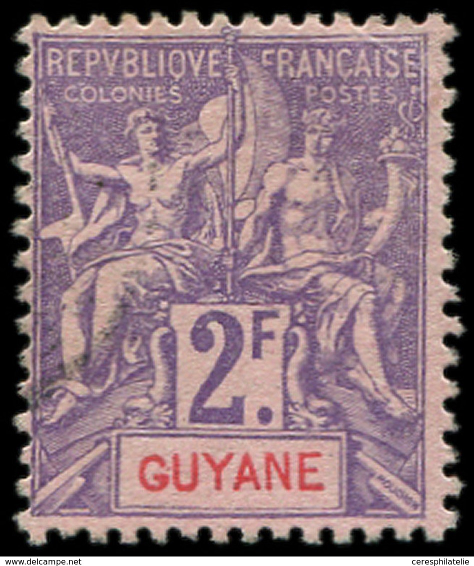 (*) GUYANE 48 : 2f. Violet Sur Rose, TB - Other & Unclassified