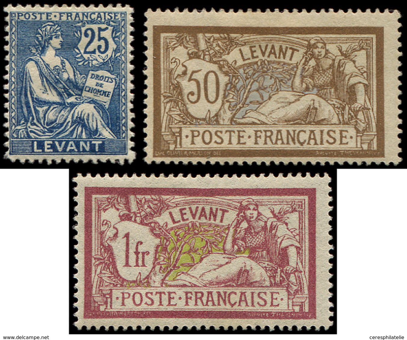 * LEVANT 24/26 : Mouchon Et Merson De 1906, TB - Other & Unclassified