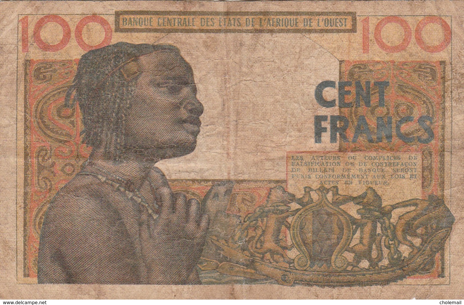 BCEAO - 100 F - Banque Centrale Des Etats De L'Afrique De L'Ouest - 20/03/1961 - États D'Afrique De L'Ouest