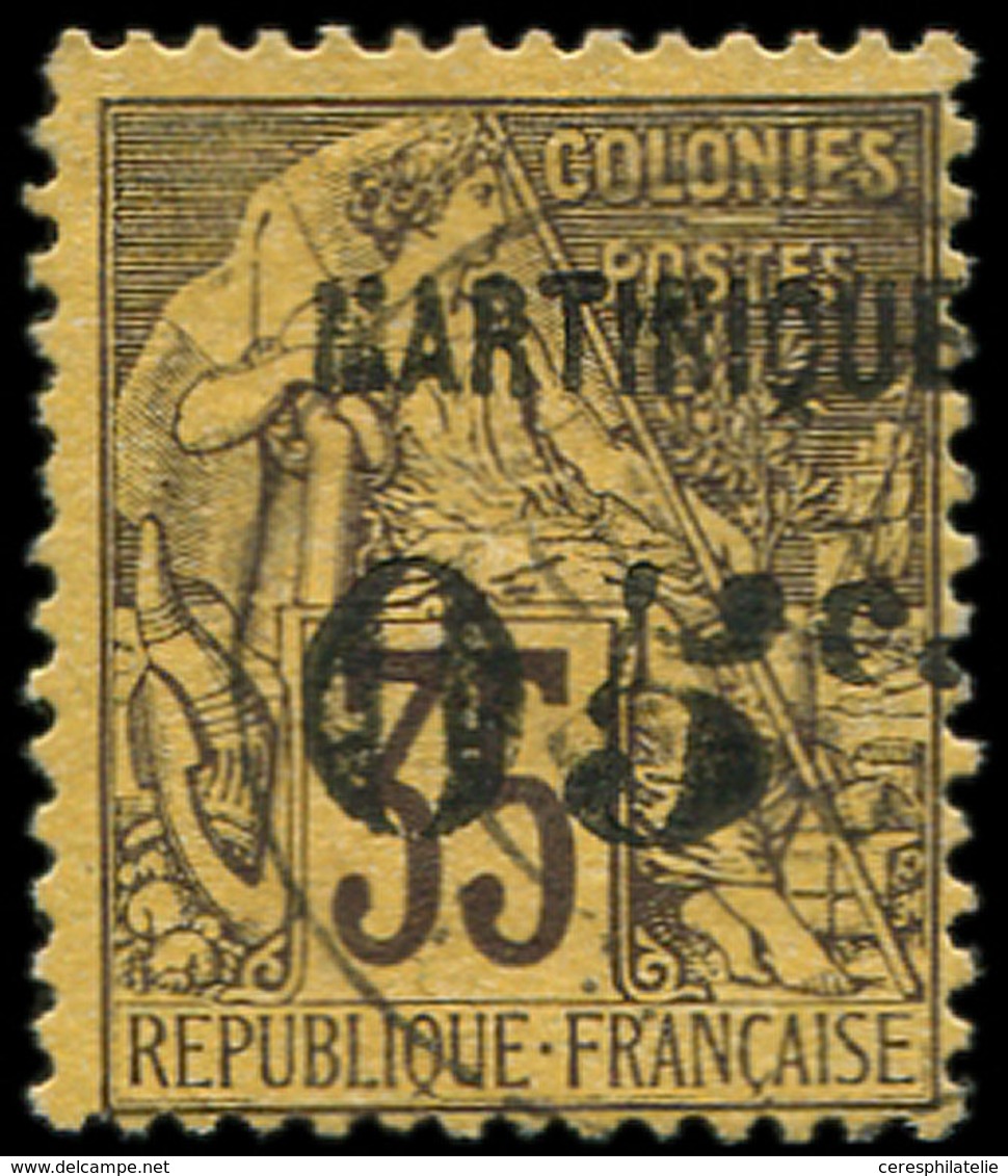 MARTINIQUE 13c : 05c. Sur 35c. Violet-noir Sur Jaune, 5 PENCHE, Obl., TB - Other & Unclassified