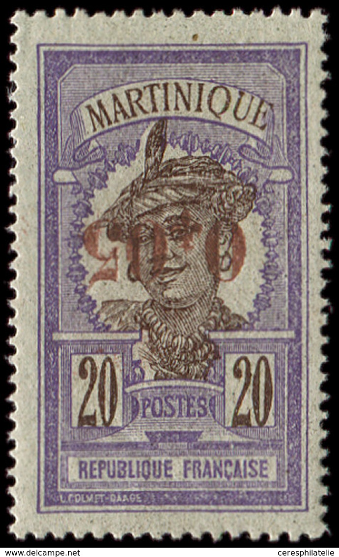 * MARTINIQUE 106a : 0,05 Sur 20c., Surcharge RENVERSEE, TB - Other & Unclassified