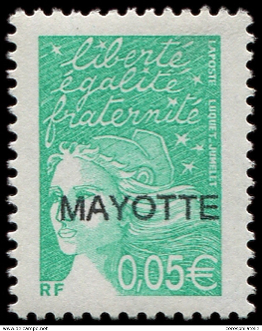 ** MAYOTTE 114a : 0,05 émeraude, Grande Surcharge, TB - Otros & Sin Clasificación