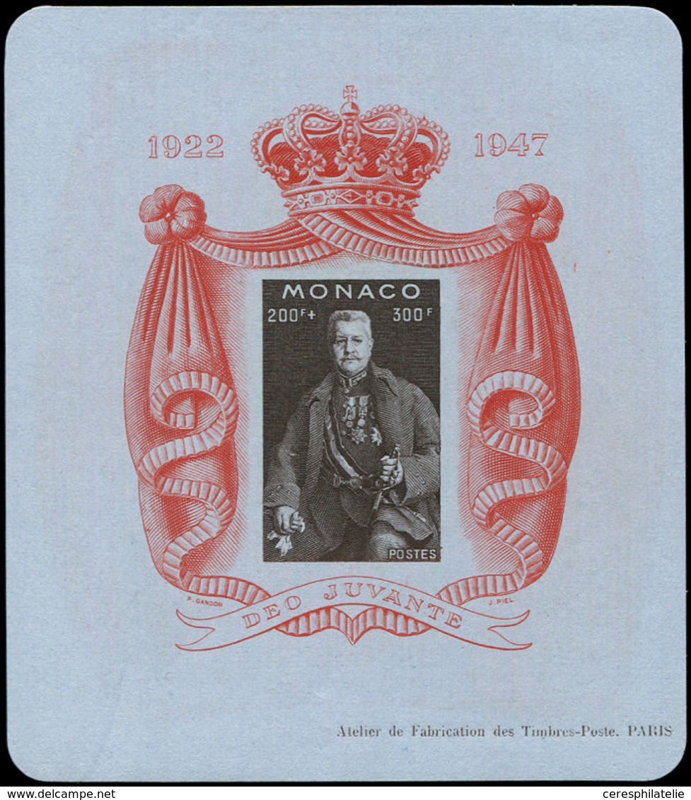 ** MONACO BF 2a : Jubilé De Louis II, Sur Papier Bleuté, TB - Blocks & Sheetlets