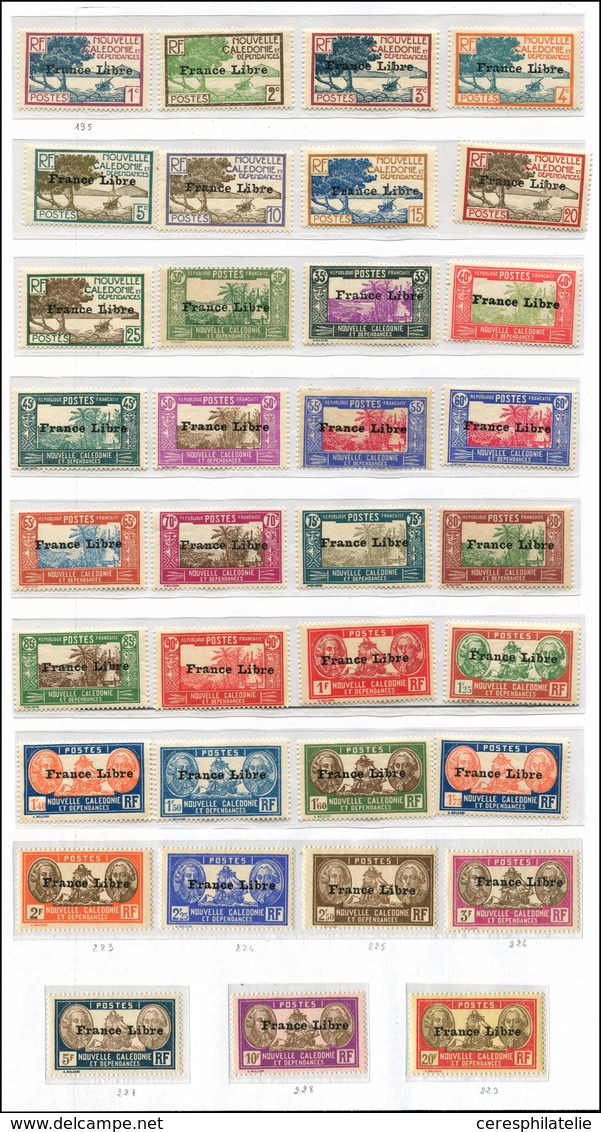 * NOUVELLE CALEDONIE 195/229 : Série FRANCE LIBRE, TB - Covers & Documents