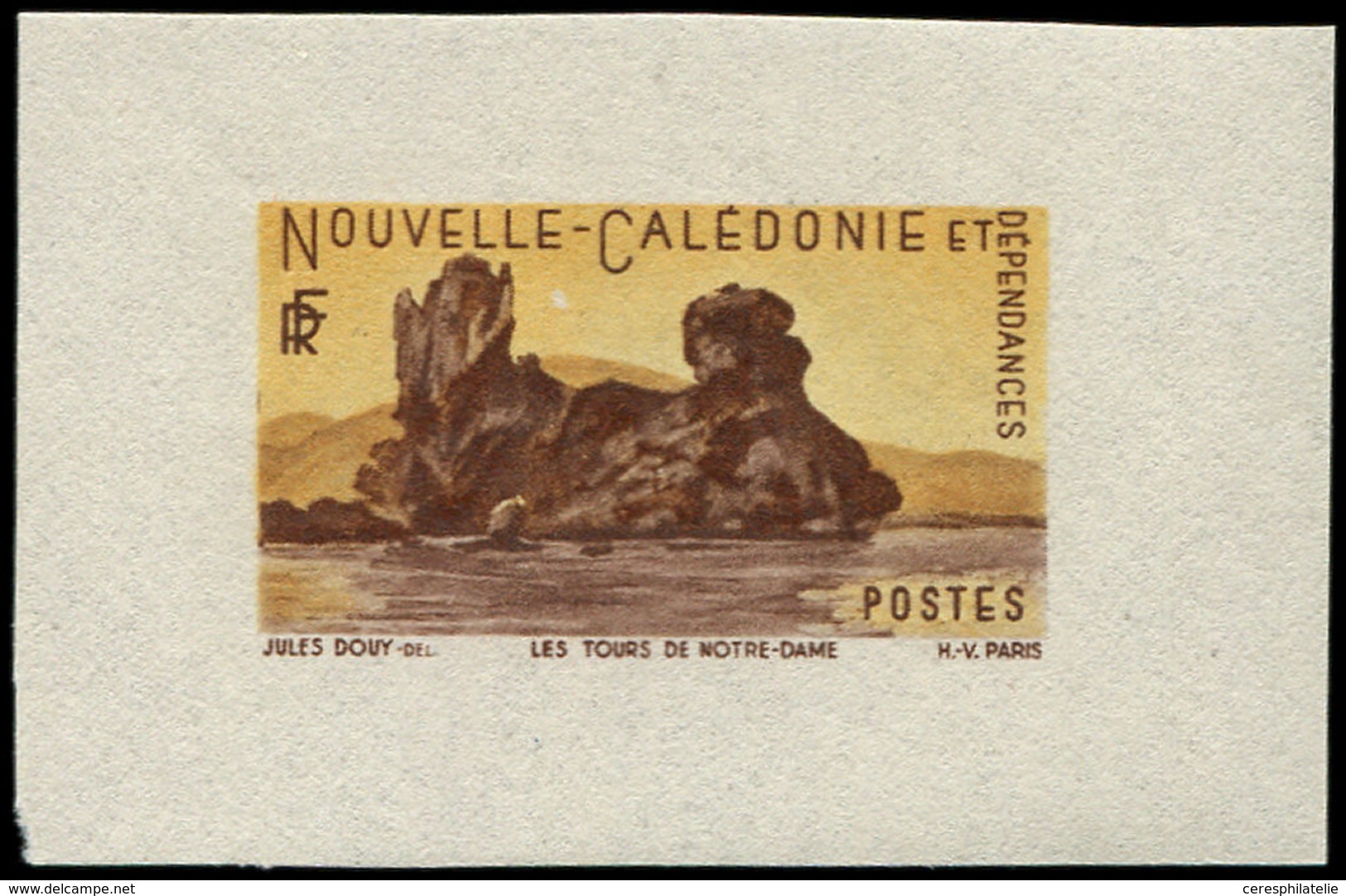 ** NOUVELLE CALEDONIE 273 : Essai Sans La Faciale Sur Petit Feuillet Dans Les Couleurs Adoptées, TB - Briefe U. Dokumente