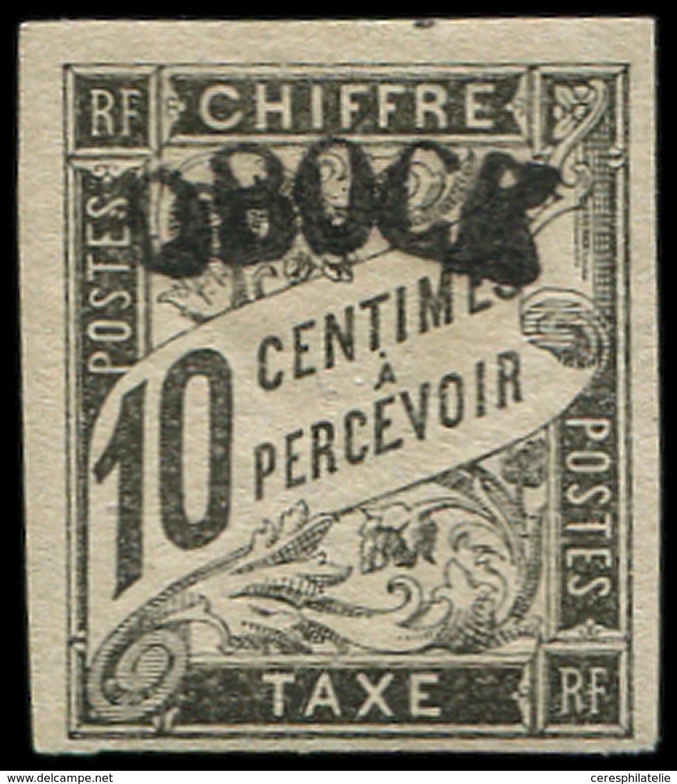 * OBOCK Taxe 2 : 10c. Noir, TB - Altri & Non Classificati