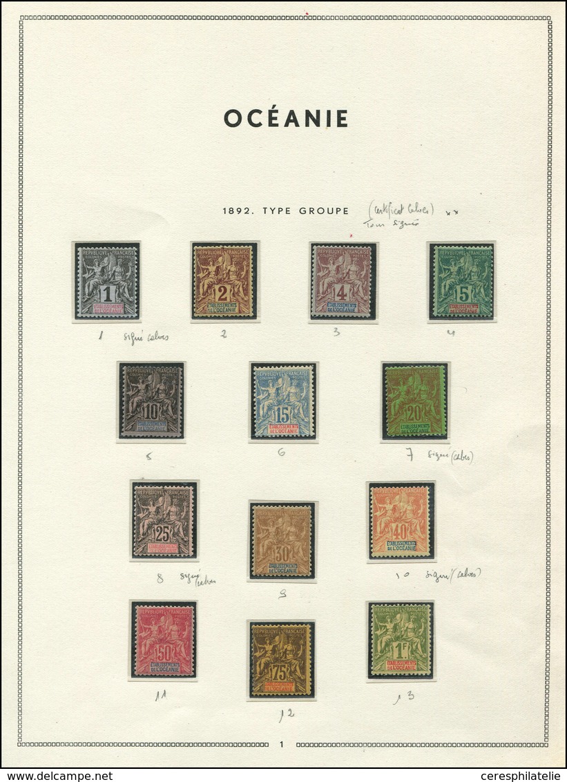 ** OCEANIE 1/13 : La Série S. FA, TB, Certif. Calves - Other & Unclassified