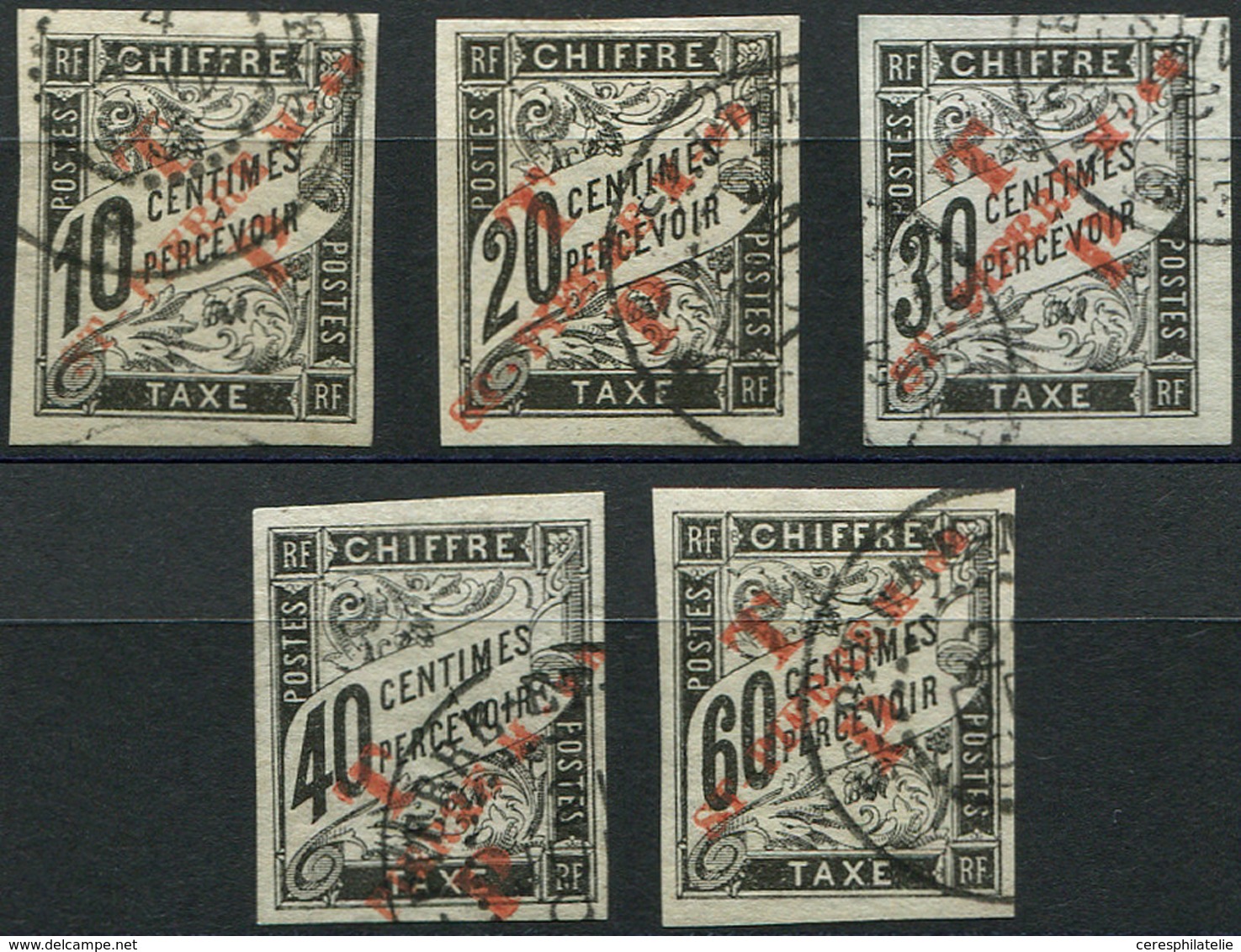 SAINT PIERRE ET MIQUELON 51/55 : Type Duval, La Série Surch. De 1892, Obl., TB - Used Stamps