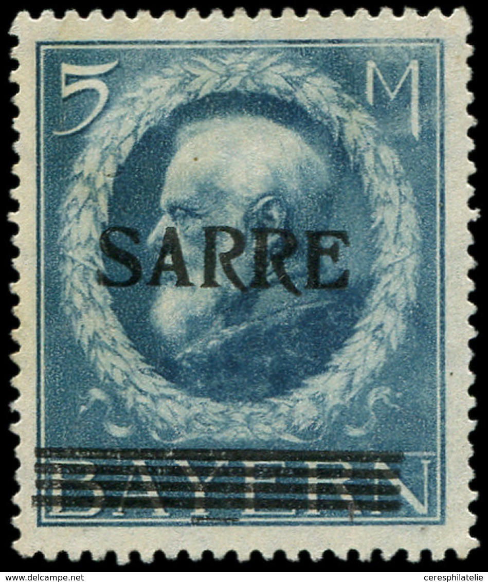 * SARRE 30 : 5m. Bleu, TB. Br - Unused Stamps