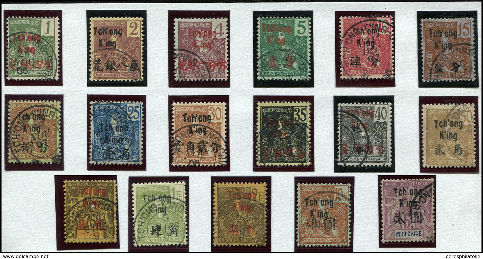 TCHONG-KING 48/64 : Série Grasset De 1906, Obl., TB - Other & Unclassified