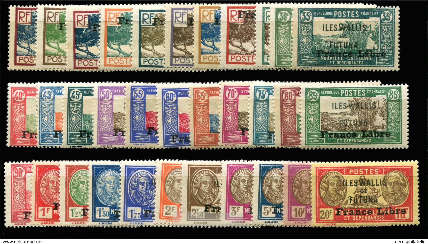 * WALLIS ET FUTUNA 92/124 : La Série FRANCE LIBRE, Inf. Ch., TB - Unused Stamps