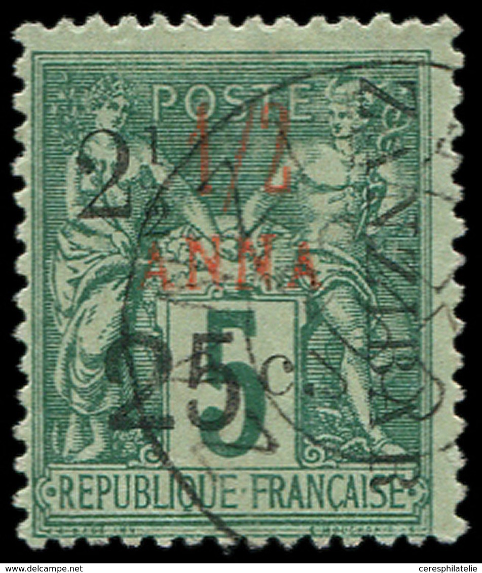 ZANZIBAR 32g : 2 1/2 Et 25c. Sur 1/2a. Sur 5c. Vert, T VIII, Obl., TB - Unused Stamps