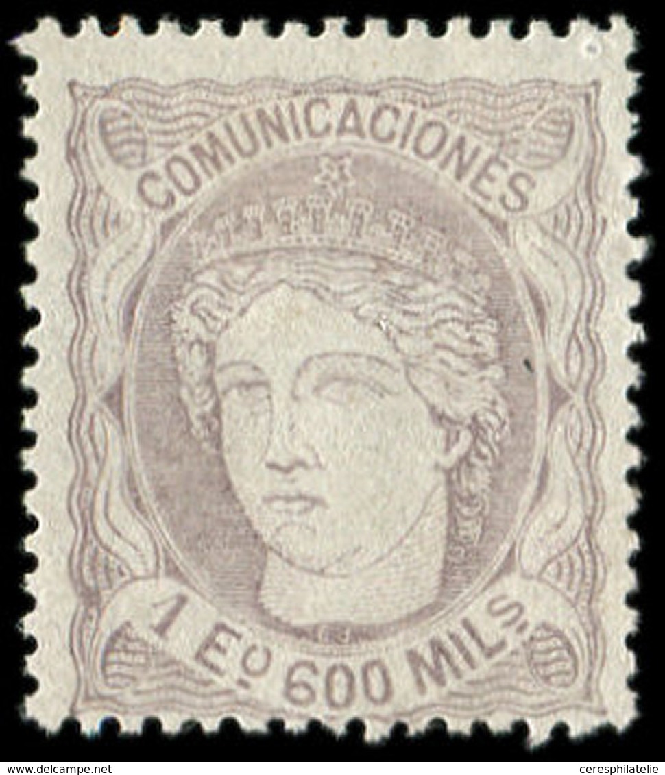 (*) ESPAGNE 111 : 1e600m Violet-gris, TB - Covers & Documents