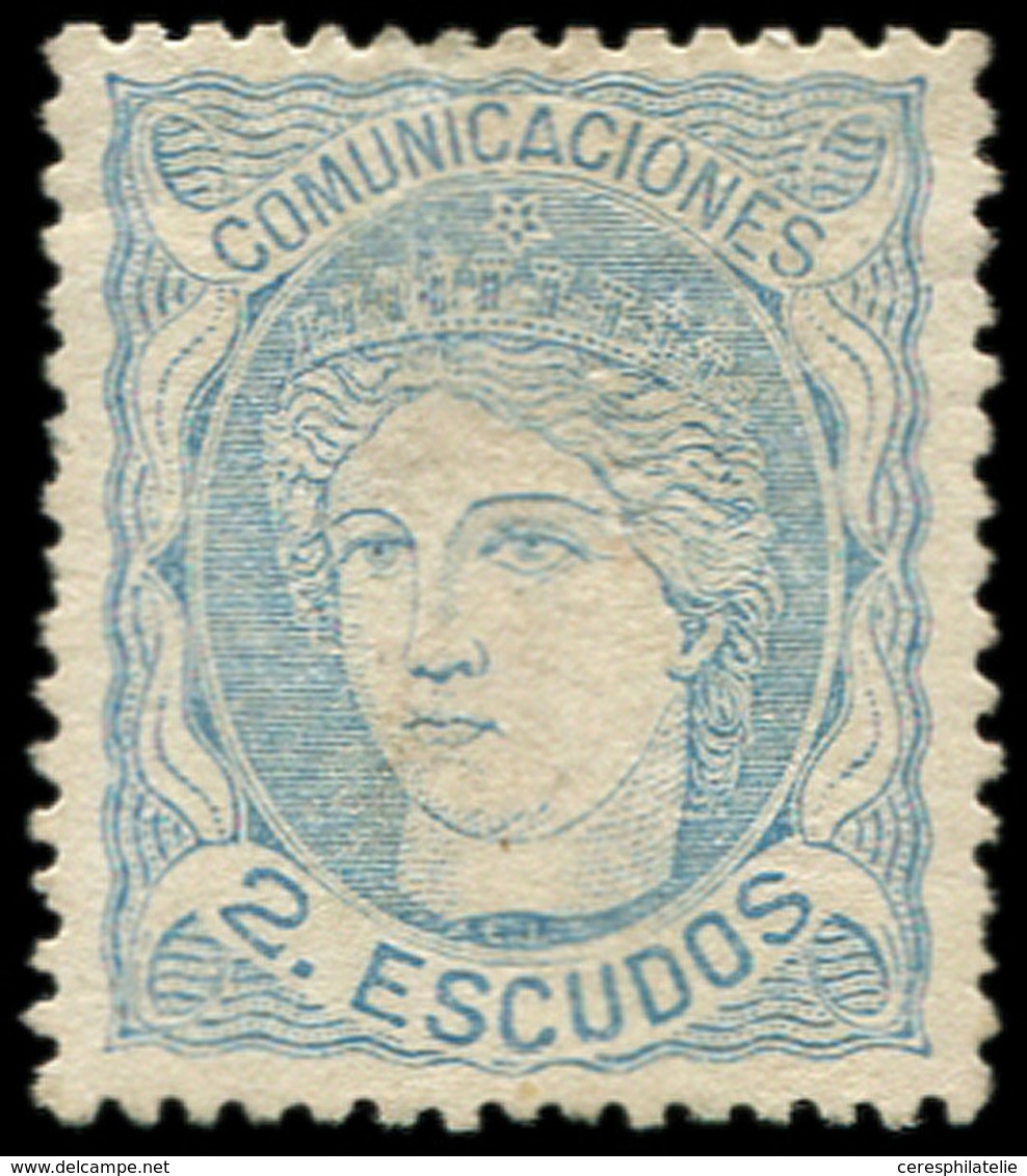 * ESPAGNE 112 : 2e. Bleu, Clair, Aspect TB - Lettres & Documents