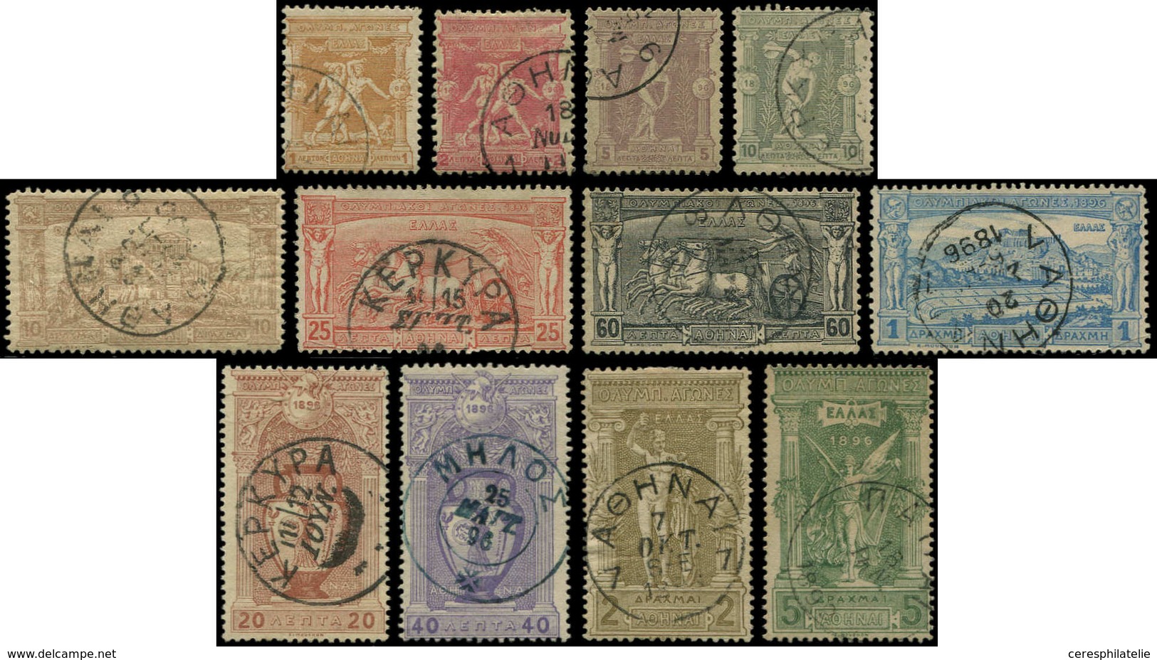 GRECE 101/12 : Rénovation Des J.O, La Série Obl., TB - Used Stamps