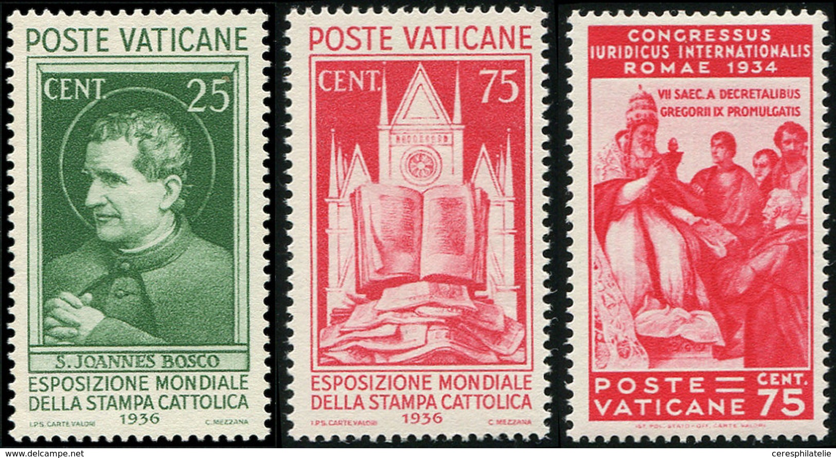 ** VATICAN 69, 74 Et 76 : Presse Catholique Et Congrès Juridique, TB - Ungebraucht