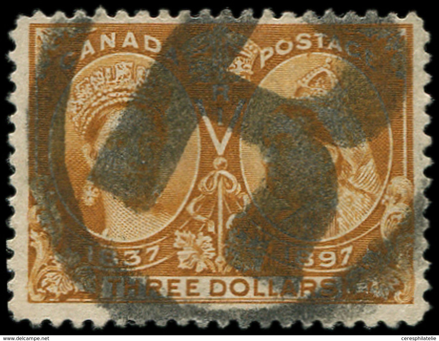 CANADA 51 : 3d. Jaune-brun, Obl. R, TB - Altri & Non Classificati