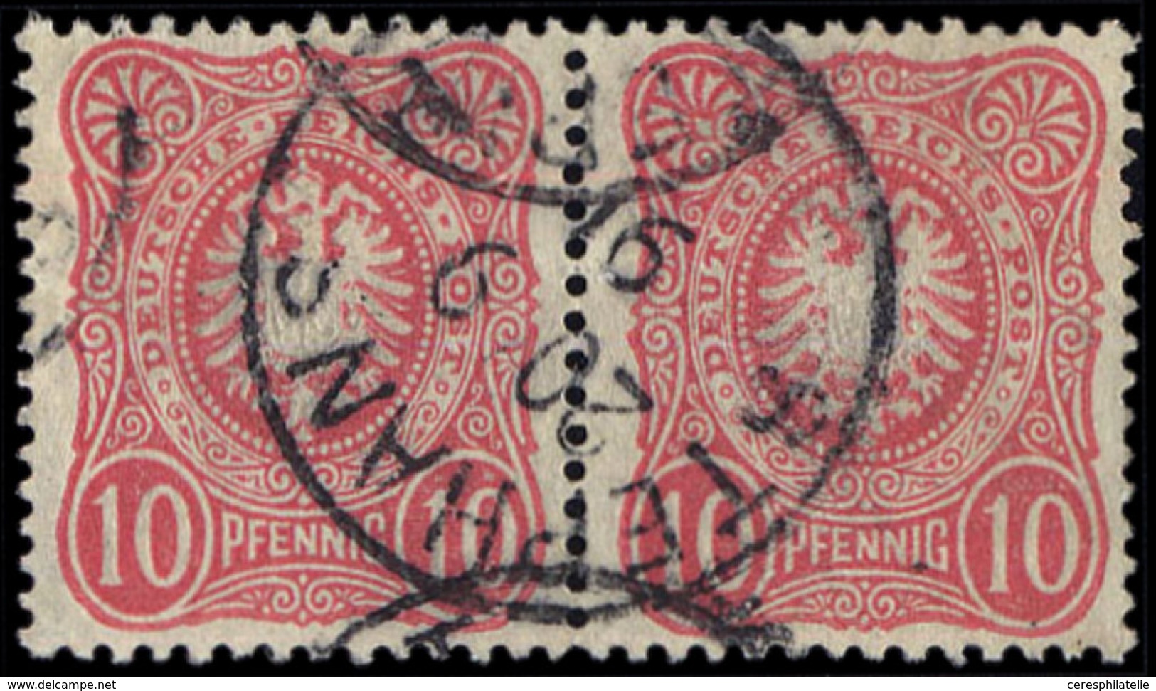 NOUVELLE-GUINEE Allemagne N°38 : 10pf. Rouge, PAIRE Obl. STEPHANSORT 20/9/91, TB - Papua Nuova Guinea