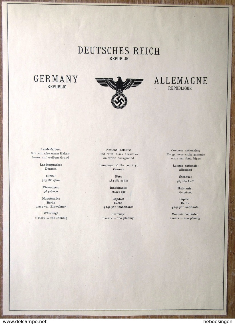 DR Deckblatt Deutsches Reich Republik Mit Daten Zum Deutschen Reich - Briefe U. Dokumente