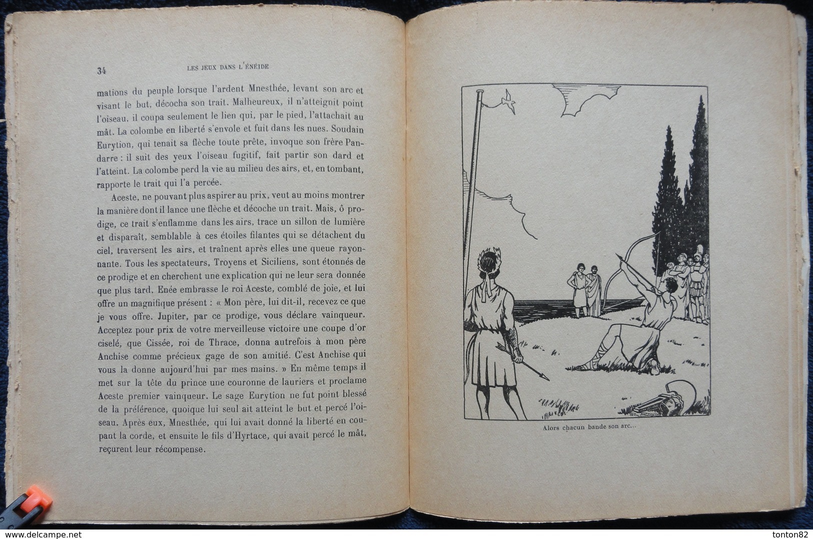 Les JEUX dans l' ÉNÉIDE - Éditions F. Lanore  " Contes et Récits " - ( 1952 ) .