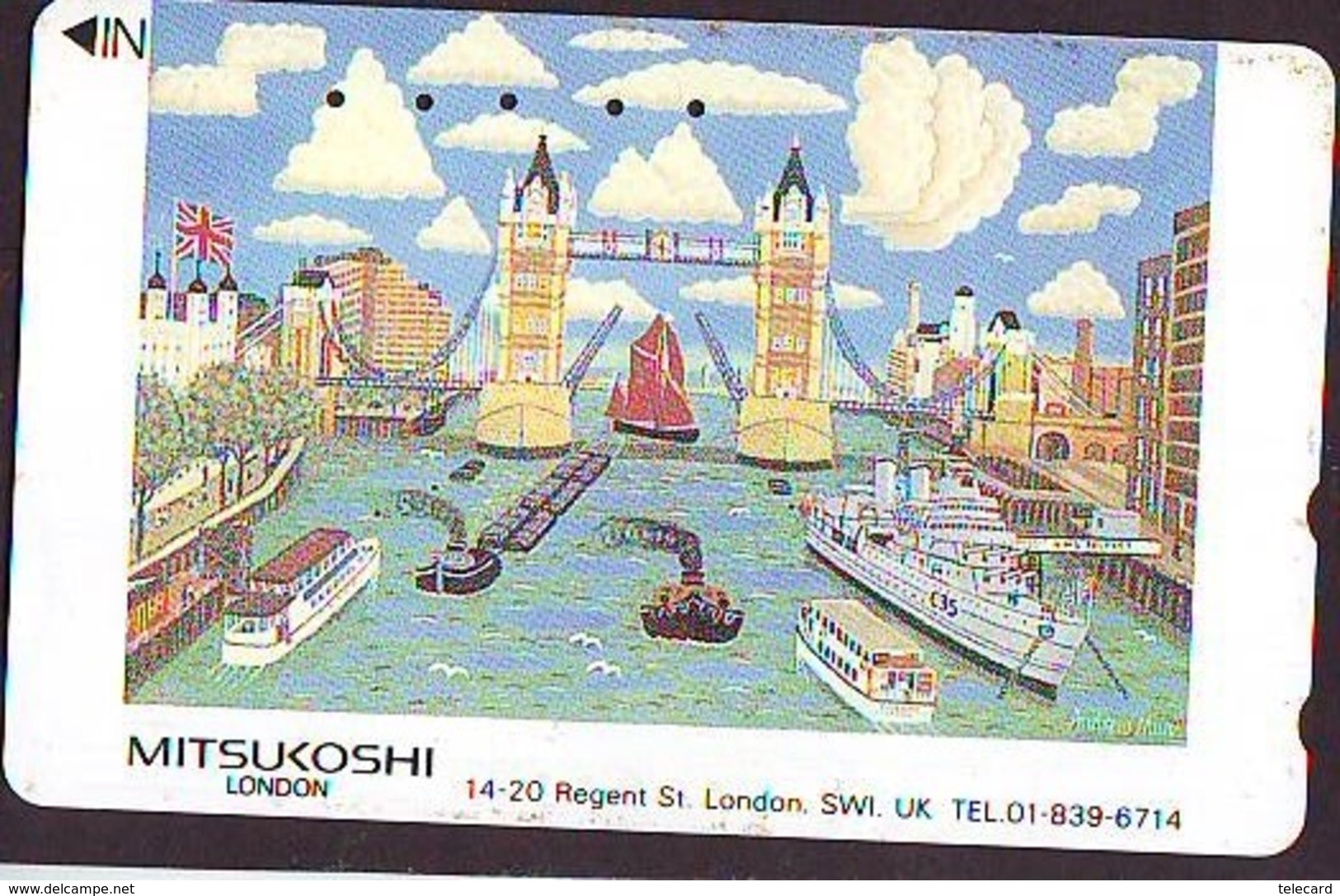 Télécarte Japon ANGLETERRE * ENGLAND * LONDON * TOWER BRIDGE (355) GREAT BRITAIN Related *  Phonecard Japan * - Paysages