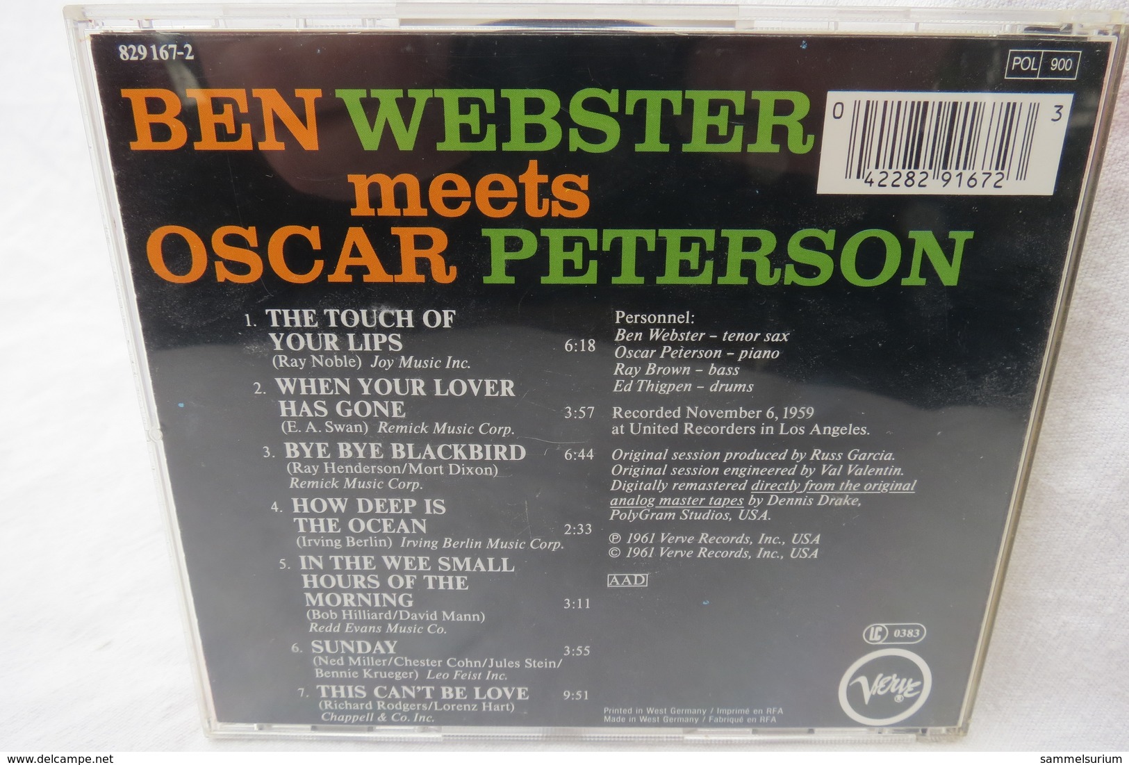 CD "Ben Webster Meets Oscar Peterson" - Jazz